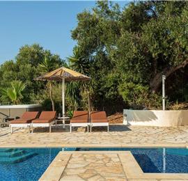 7 bedroom seafront luxury villa with pool & jacuzzi, near Acharavi, sleeps 14-15